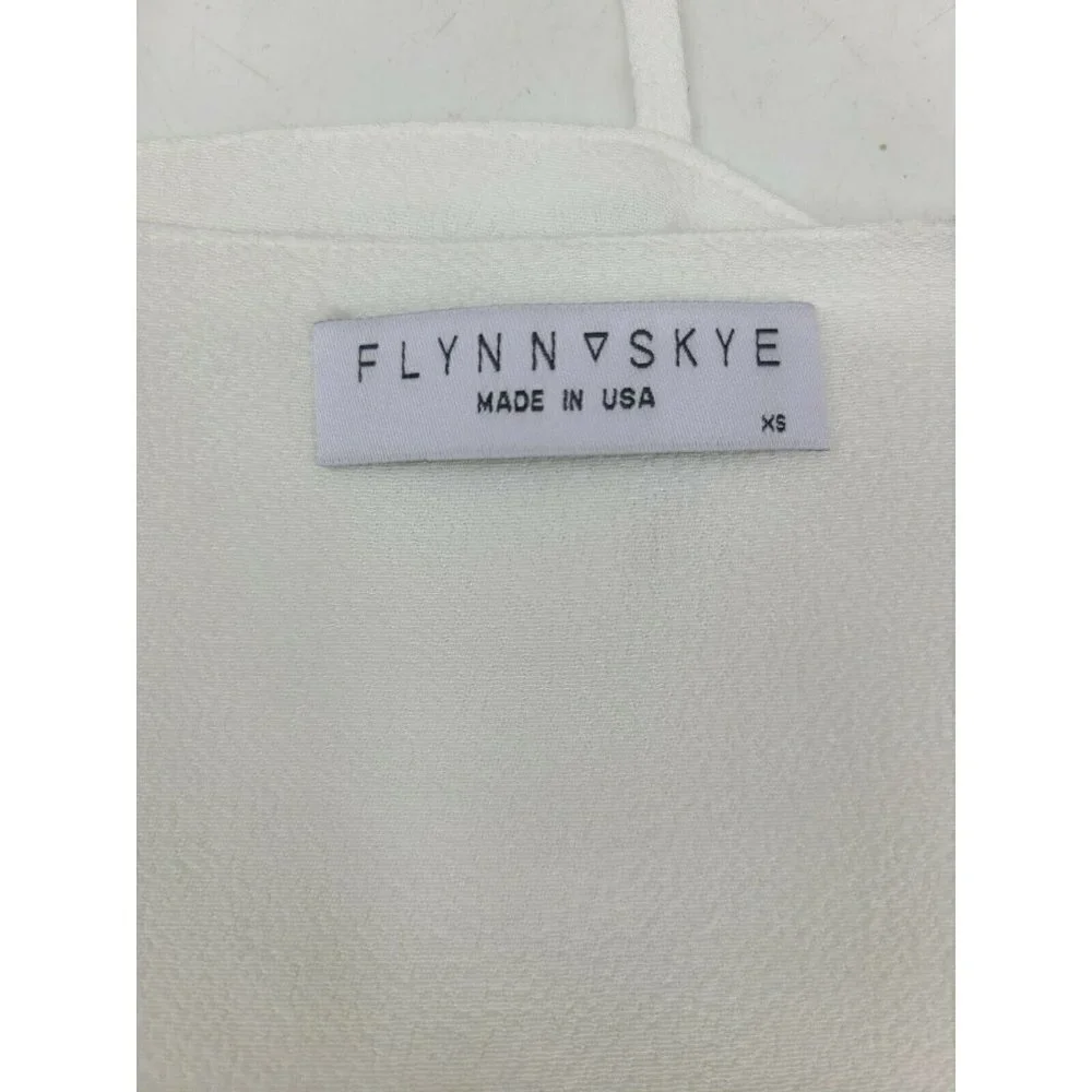Flynn Skye White Tie-Front Crop Top